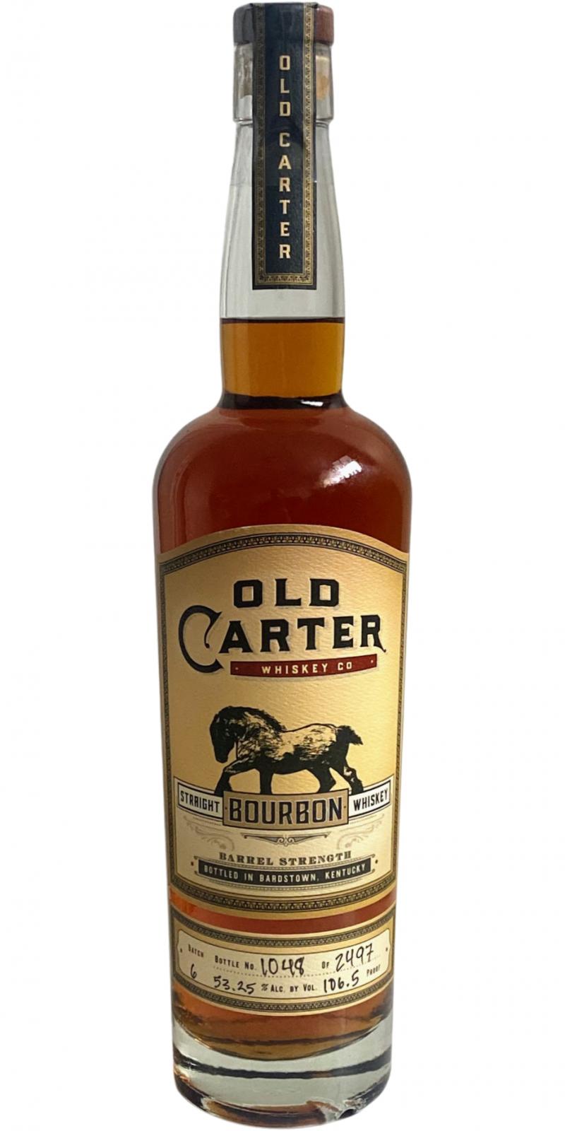 Old Carter Straight Rye Whiskey Batch 12