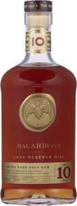 Bacardi Gran Reserva Diez 10 Year Old Extra Rare Gold Rum