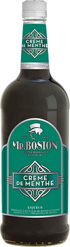 Mr. Boston Creme De Menthe Green Liqueur