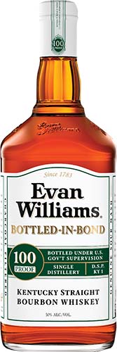 Evan Williams White Label d In Bond Straight Bourbon Whiskey