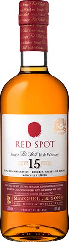 Spot Whiskey Red 15 Year Old Single Pot Still Irish