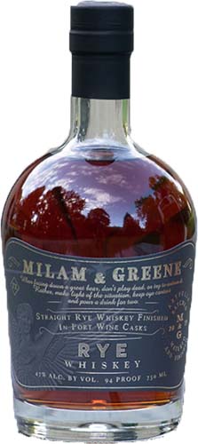 Milam & Greene Finished Port Wine Cask Straight Rye Whiskey