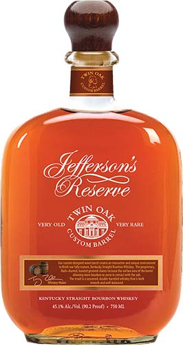 Jefferson’s Reserve Twin Oak Custom Barrel Bourbon Whiskey