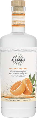 21 Seeds Tequila, Valencia Orange, Blanco