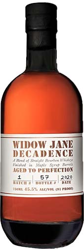 Widow Jane Decadence 10 Year Old Straight Bourbon Whiskey