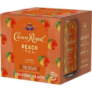 Crown Royal 4 Pack Peach Tea Whisky Cocktail 4 12 Fl Oz Cans