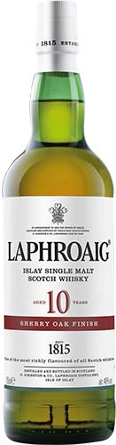 Laphroaig 10 Year Old Sherry Oak Finish Islay Single Malt Scotch