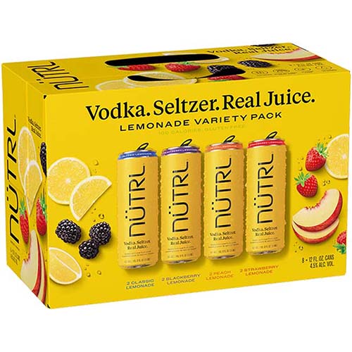 Nutrl Gluten Free Lemonade Vodka Seltzer Variety Pack