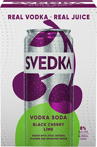 Svedka Black Cherry Lime Vodka Soda Cocktail