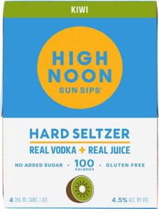 High Noon Kiwi Vodka Hard Seltzer (4-Pack) Cans