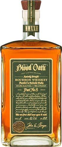 Blood Oath Pact 8 Kentucky Straight Bourbon Whiskey