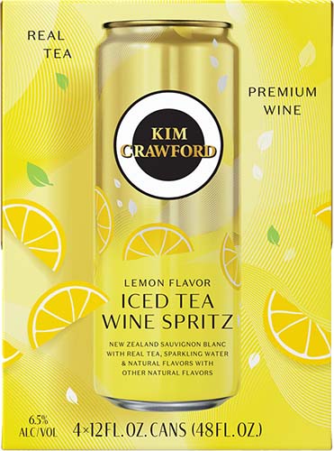 Kim Crawford Wine Spritz, Iced Tea, Lemon Flavor