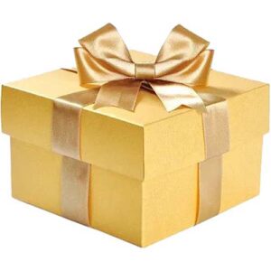 Gift Box Gold 2/3 Btl Bow Misc