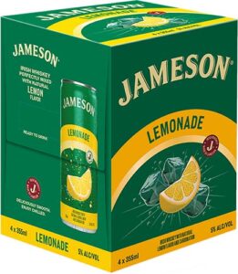 Jameson Irish Whiskey Lemonade 4 Pack Can