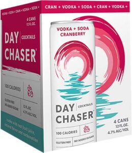 Day Chaser Cocktails, Cranberry, Vodka + Soda, 4 Pack