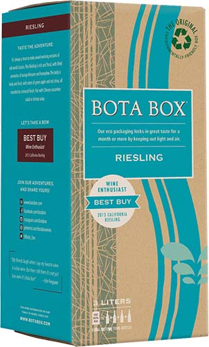 Bota Box Riesling, Washington, 2018