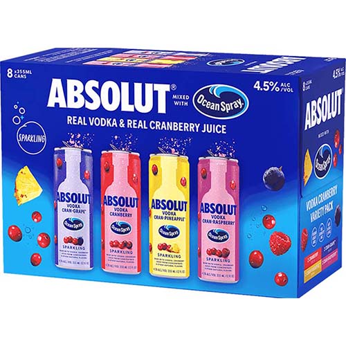 Absolut Ocean Spray Sparkling Variety Pack