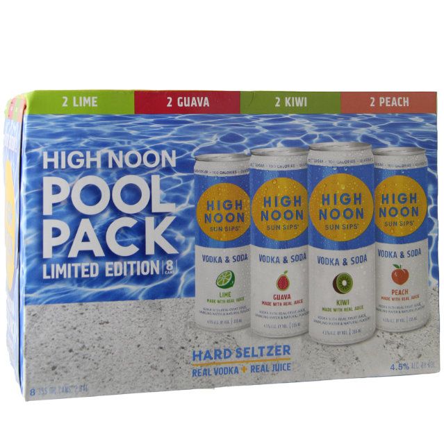 High Noon Sun Sips Vodka Hard Seltzer Pool Pack 8pk Cans