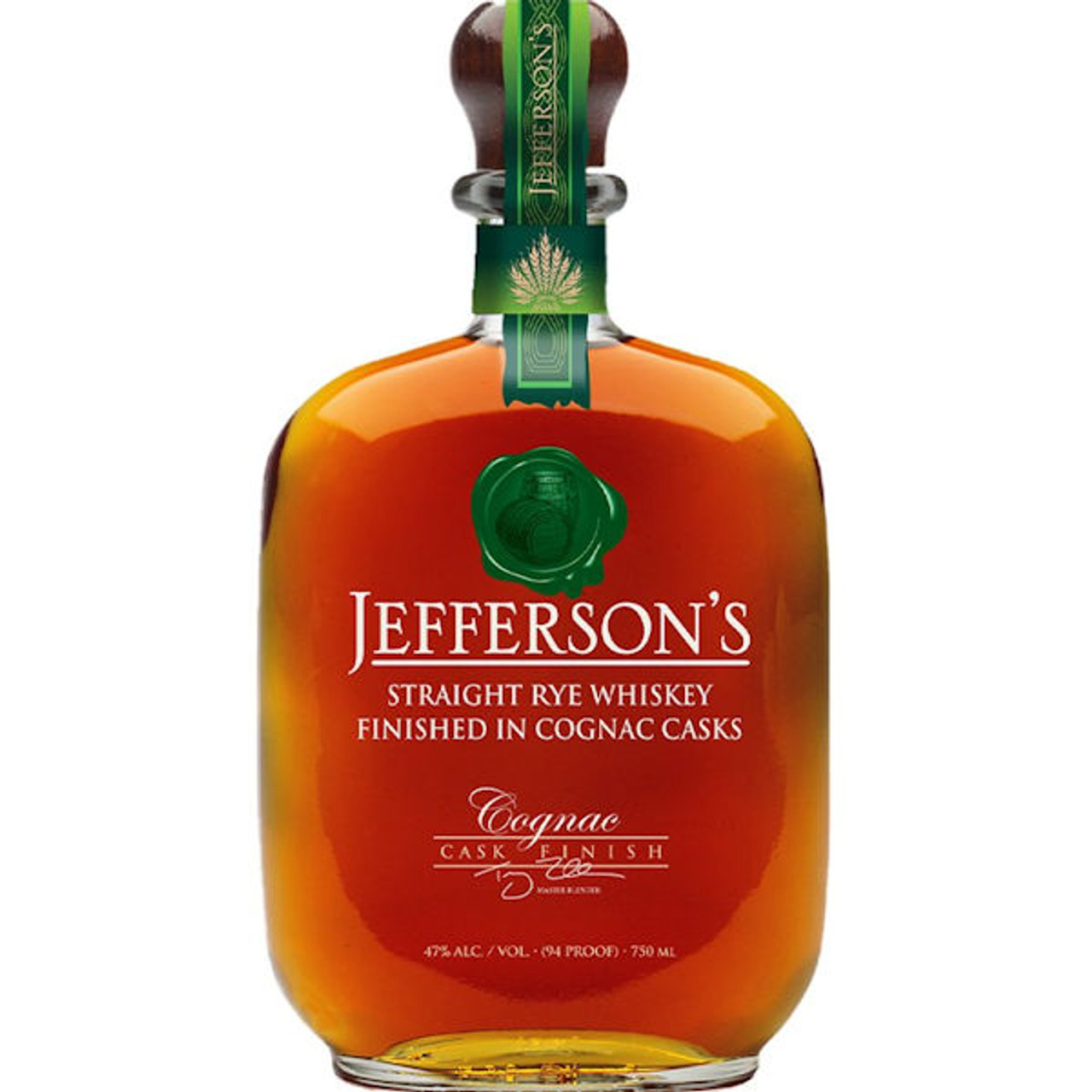 Jefferson’s Straight Rye Whiskey Finished In Cognac Cask