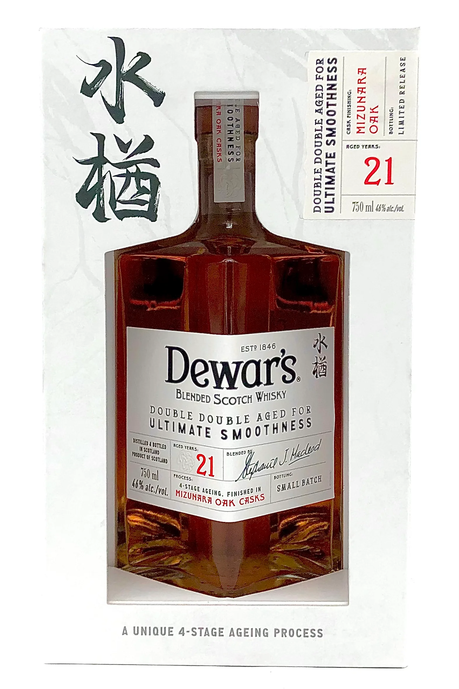 Dewar’S Double Double 21Yr Blended Scotch Mizunara Oak Cask